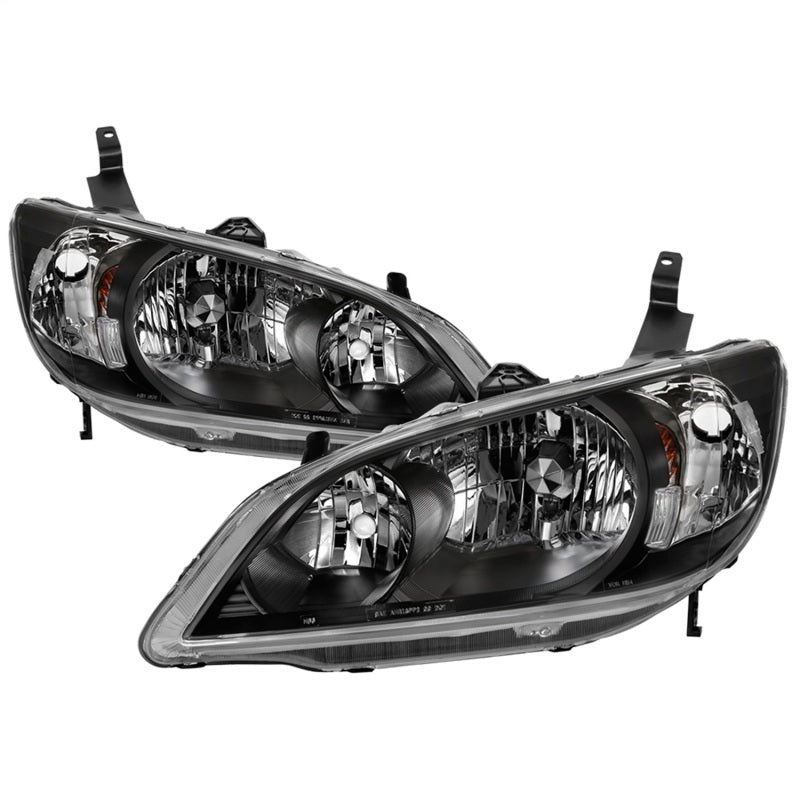 xTune 04-05 Honda Civic (Excl Hatchback/Si) OEM Style Headlights - Black (HD-JH-HC04-4D-AM-BK)