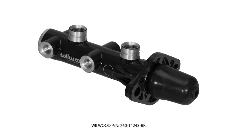Wilwood Tandem Remote Master Cylinder - 1in Bore Black