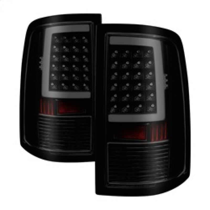 xTune 09-18 Dodge Ram 1500 LED Tail Lights - Black Smoke (ALT-ON-DR09-LBLED-BSM)