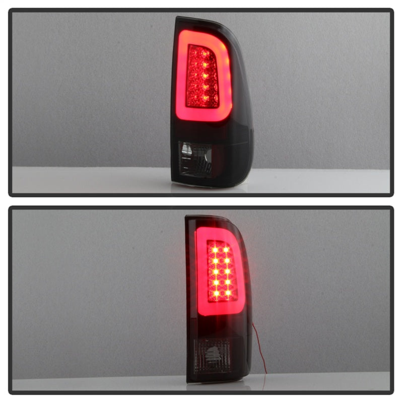 Spyder 97-03 Ford F150 Stylsd. F250 V3 Lght Bar LED Tail Lights - Blk Smk ALT-YD-FF15097V3-LBLED-BSM