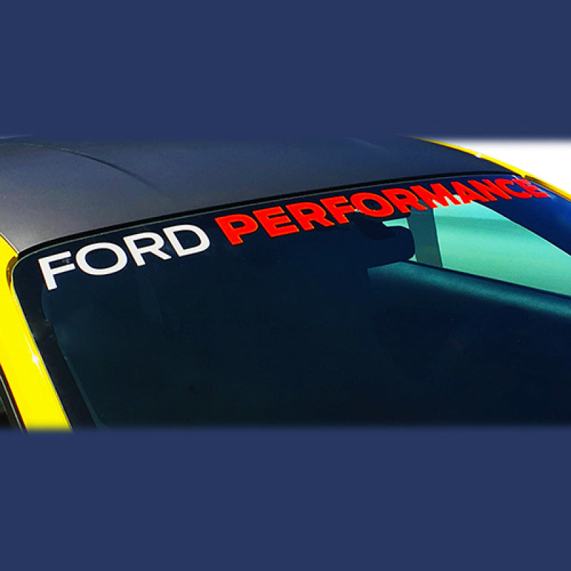 Ford Performance 2015-2017 Mustang Windshield Banner Ford Performance - White / Red