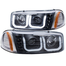 Load image into Gallery viewer, ANZO 1999-2006 Gmc Sierra 1500 Projector Headlights w/ U-Bar Black