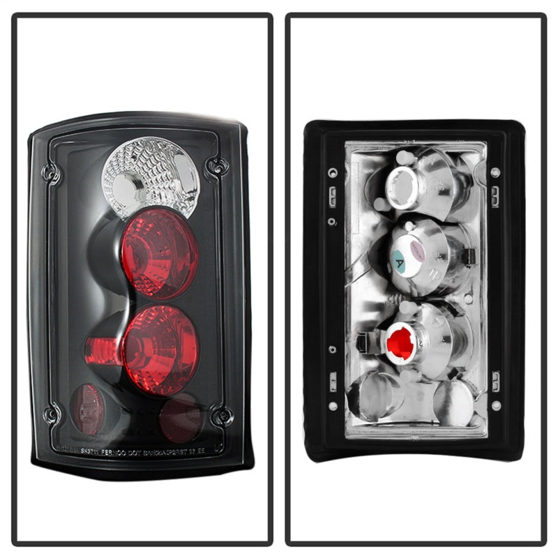 Spyder Ford Excursion 00-06/Econoline 150/250/350/450/550 95-06 Euro Tail Lights Blk ALT-YD-FEC00-BK